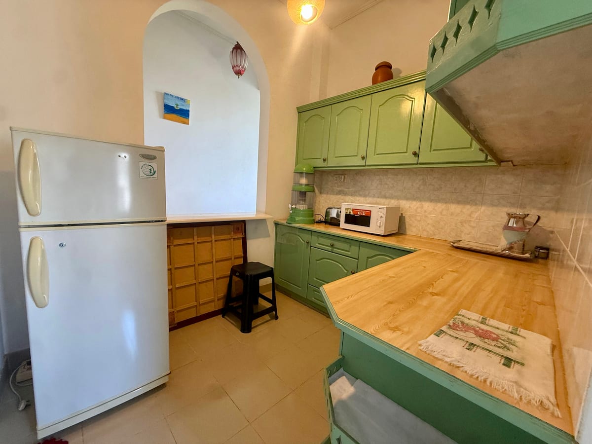 The villa’s kitchen